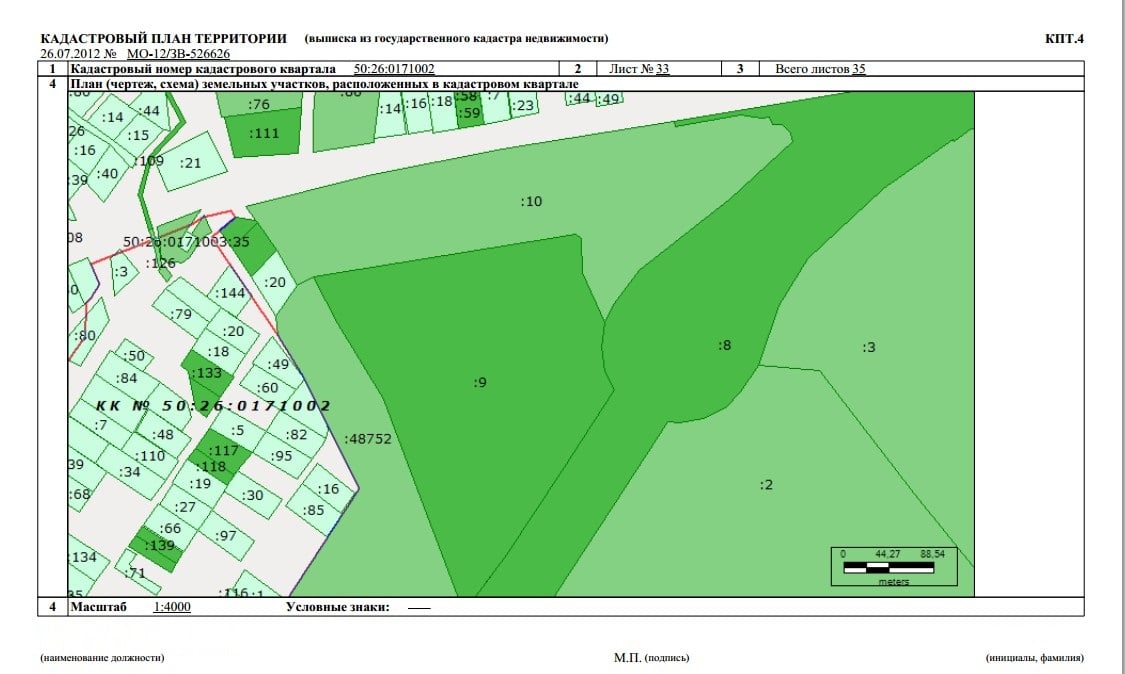 Кадастровый план участка в Зеленограде и Зеленоградском округе